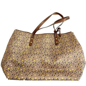 Fossil Jenna PVC Tote Bag Double Handle Key Accent Medium Zipper Shoulder Bag